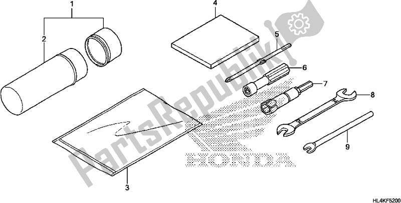 Alle onderdelen voor de Hulpmiddelen van de Honda SXS 1000M3P Pioneer 1000 3 Seat 2019