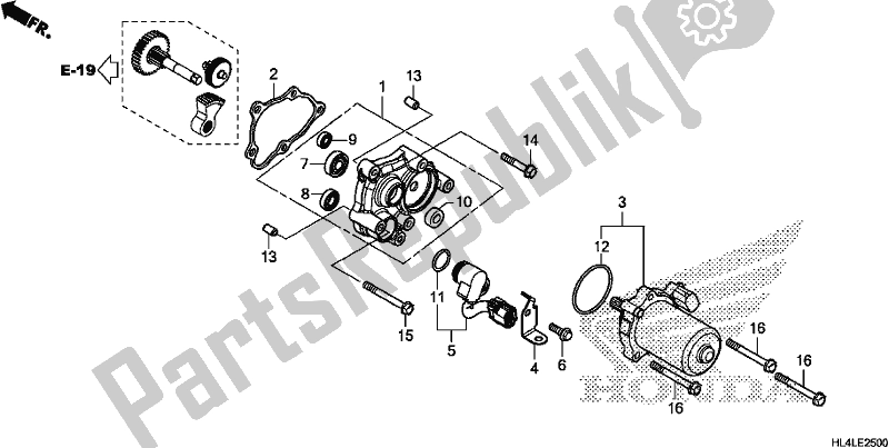 All parts for the Control Motor of the Honda SXS 1000M3P Pioneer 1000 3 Seat 2020