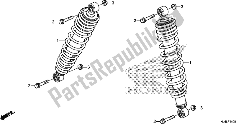 All parts for the Front Cushion of the Honda SXS 1000M3P Pioneer 1000 3 Seat 2020