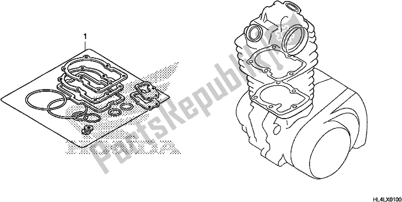 Tutte le parti per il Kit Guarnizioni A del Honda SXS 1000M3P Pioneer 1000 3 Seat 2020