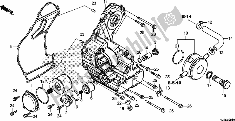 Tutte le parti per il Radiatore Dell'olio del Honda SXS 1000M3P Pioneer 1000 3 Seat 2020