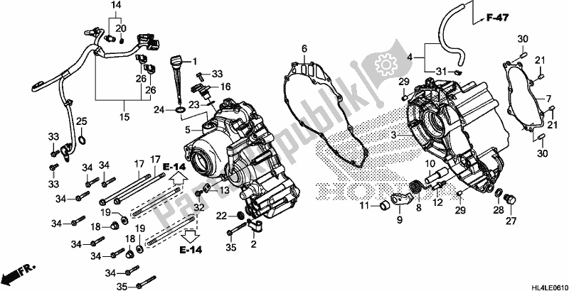 All parts for the Sub Transmission Case of the Honda SXS 1000M3P Pioneer 1000 3 Seat 2020