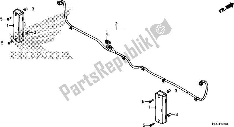 All parts for the Taillight of the Honda SXS 1000M3P Pioneer 1000 3 Seat 2020