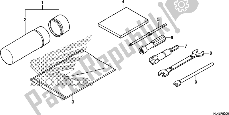 All parts for the Tools of the Honda SXS 1000M3P Pioneer 1000 3 Seat 2020