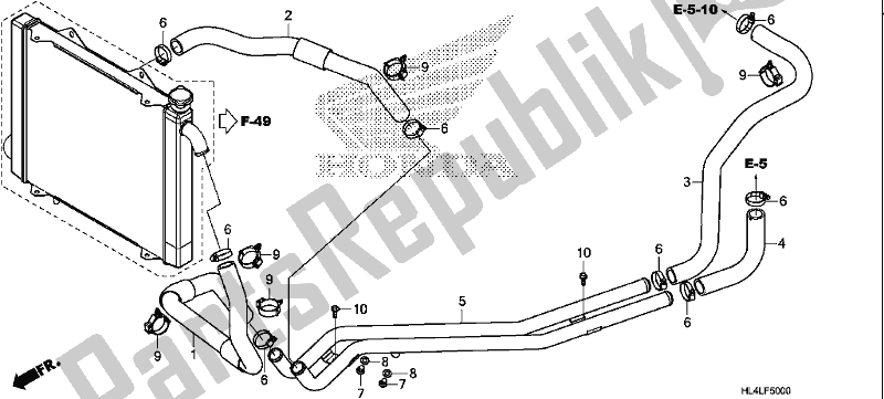 All parts for the Water Pipe/water Hose of the Honda SXS 1000M3P Pioneer 1000 3 Seat 2020