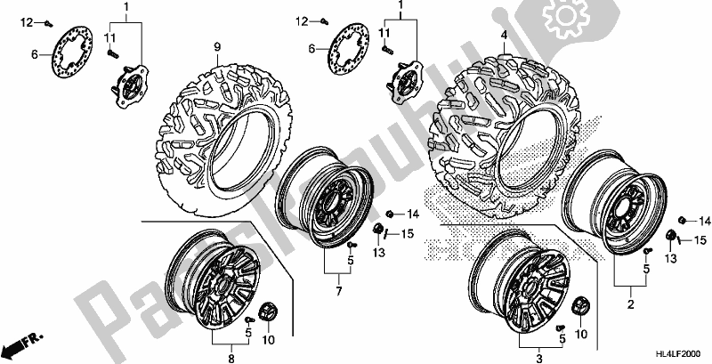 Wszystkie części do Ko? O Honda SXS 1000M3P Pioneer 1000 3 Seat 2020