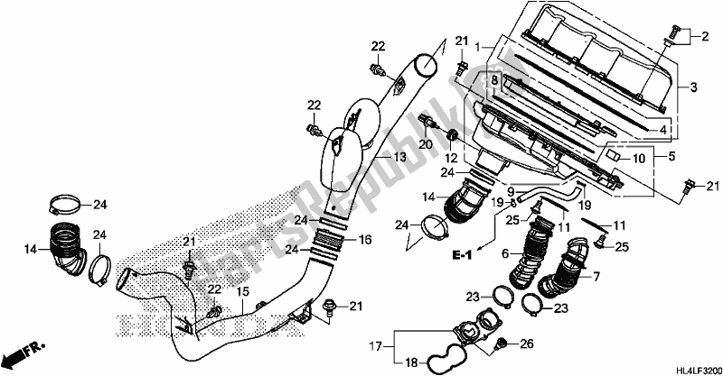 Tutte le parti per il Filtro Dell'aria del Honda SXS 1000M5D Pioneer 1000 5 Seat 2020