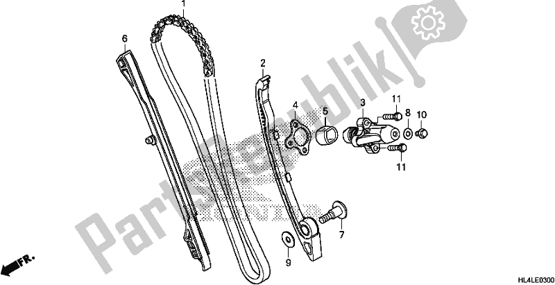 Tutte le parti per il Catena Della Camma / Tenditore del Honda SXS 1000M5D Pioneer 1000 5 Seat 2020