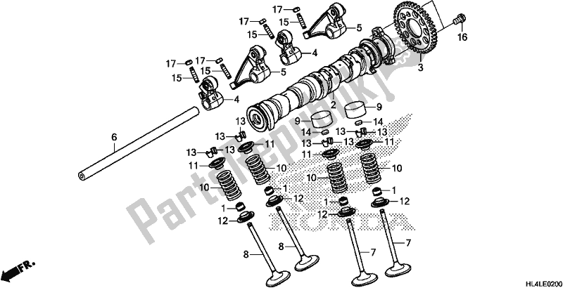 Tutte le parti per il Albero A Camme / Valvola del Honda SXS 1000M5D Pioneer 1000 5 Seat 2020