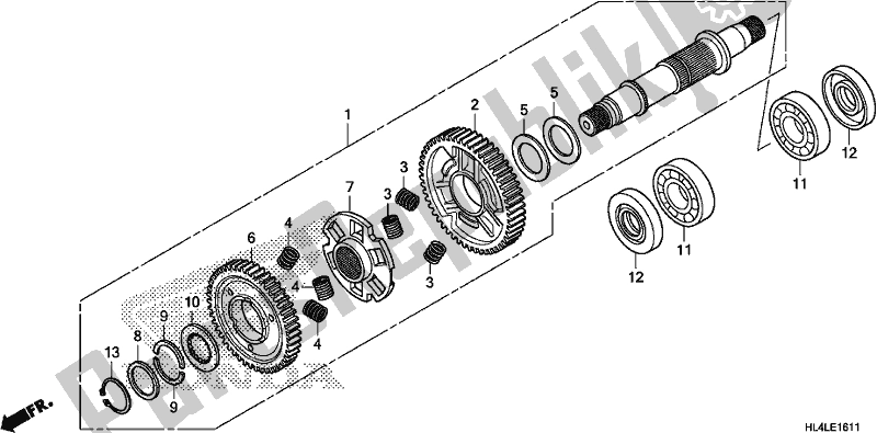 Tutte le parti per il Final Driven Shaft del Honda SXS 1000M5D Pioneer 1000 5 Seat 2020