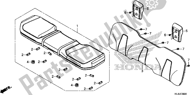 Todas las partes para Asiento Delantero de Honda SXS 1000M5D Pioneer 1000 5 Seat 2020