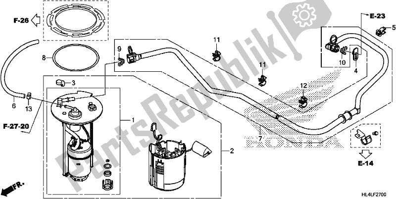 Tutte le parti per il Pompa Di Benzina del Honda SXS 1000M5D Pioneer 1000 5 Seat 2020