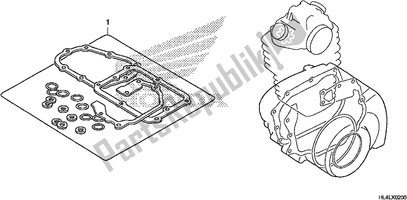 All parts for the Gasket Kit B of the Honda SXS 1000M5D Pioneer 1000 5 Seat 2020