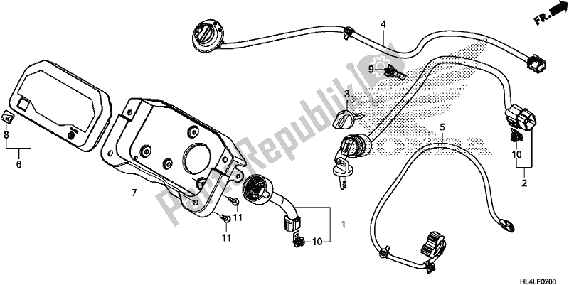 Todas las partes para Meter/switch de Honda SXS 1000M5D Pioneer 1000 5 Seat 2020