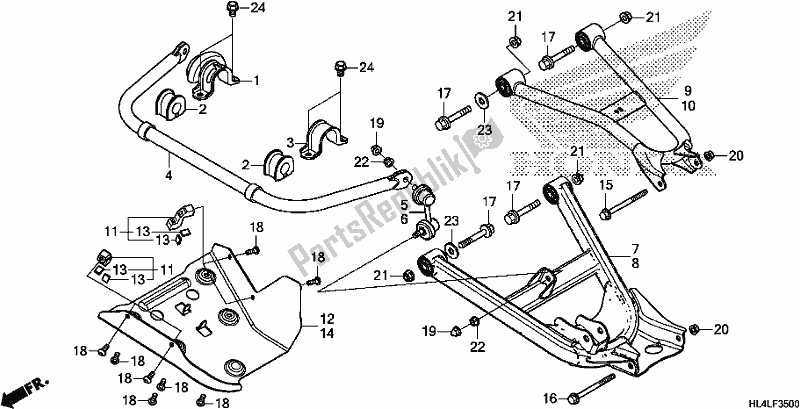 Tutte le parti per il Rear Arm/rear Stabilizer del Honda SXS 1000M5D Pioneer 1000 5 Seat 2020