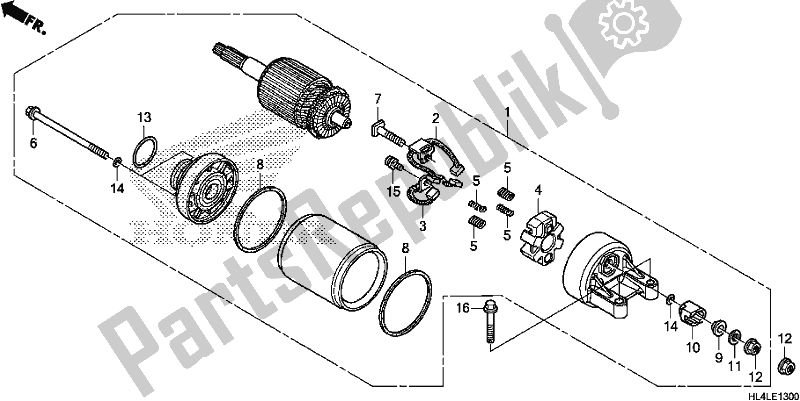 Tutte le parti per il Motore Di Avviamento del Honda SXS 1000M5D Pioneer 1000 5 Seat 2020