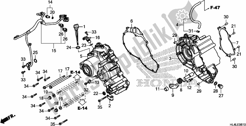 Tutte le parti per il Sub Transmission Case del Honda SXS 1000M5D Pioneer 1000 5 Seat 2020