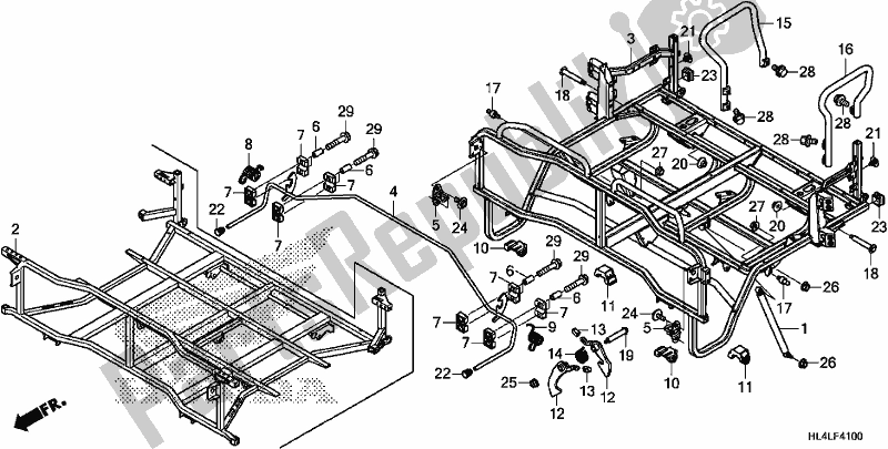 Toutes les pièces pour le Bed du Honda SXS 1000M5L Pioneer 1000 5 Seat 2020