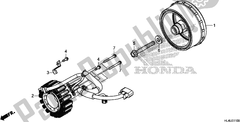 Todas las partes para Generador de Honda SXS 1000M5L Pioneer 1000 5 Seat 2020