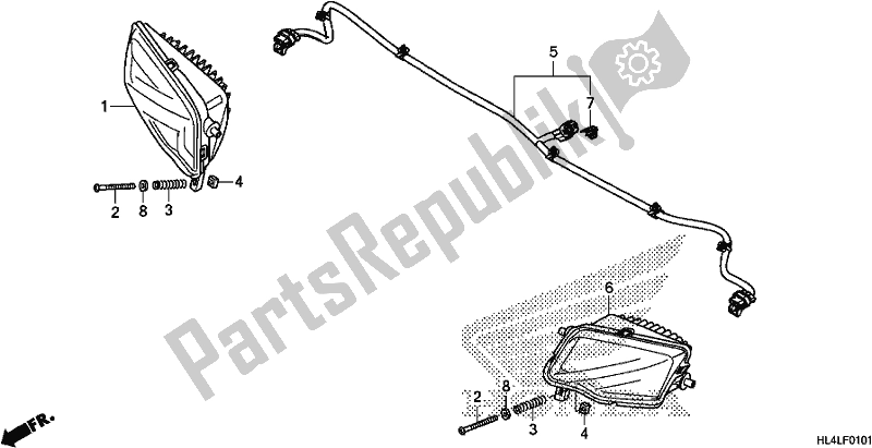 Toutes les pièces pour le Phare du Honda SXS 1000M5L Pioneer 1000 5 Seat 2020