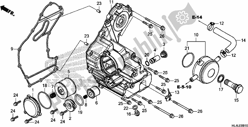 Todas las partes para Enfriador De Aceite de Honda SXS 1000M5L Pioneer 1000 5 Seat 2020
