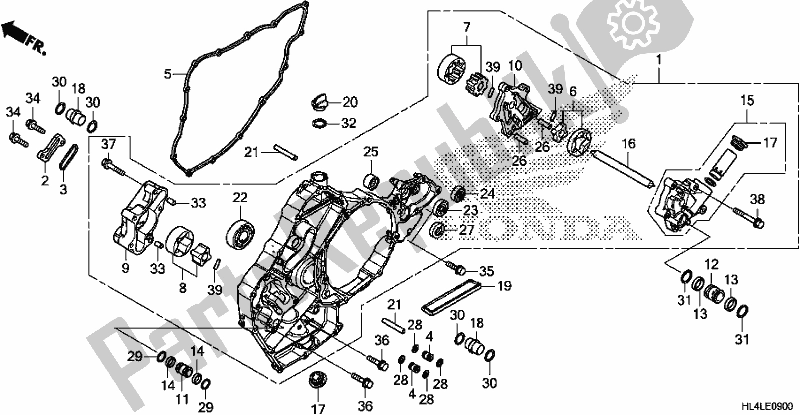 All parts for the Oil Pump of the Honda SXS 1000M5L Pioneer 1000 5 Seat 2020