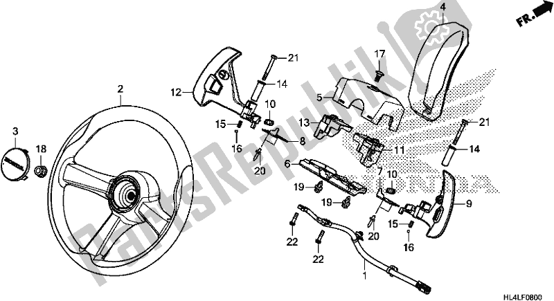 Toutes les pièces pour le Steering Wheel du Honda SXS 1000M5L Pioneer 1000 5 Seat 2020