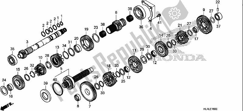 All parts for the Transmission of the Honda SXS 1000M5L Pioneer 1000 5 Seat 2020