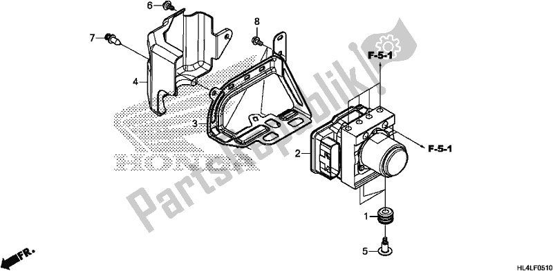 Alle onderdelen voor de Vsa Modulator van de Honda SXS 1000M5L Pioneer 1000 5 Seat 2020