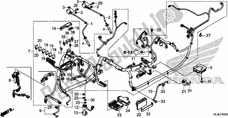 Toutes les pièces pour le Faisceau De Câbles du Honda SXS 1000M5L Pioneer 1000 5 Seat 2020