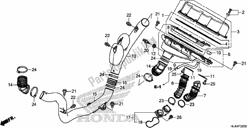 All parts for the Air Cleaner of the Honda SXS 1000M5P Pioneer 1000 5 Seat 2017