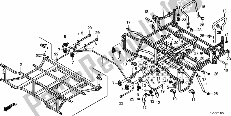 Todas las partes para Bed de Honda SXS 1000M5P Pioneer 1000 5 Seat 2017