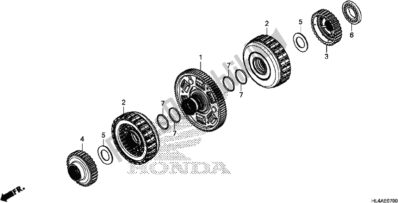 All parts for the Clutch of the Honda SXS 1000M5P Pioneer 1000 5 Seat 2017