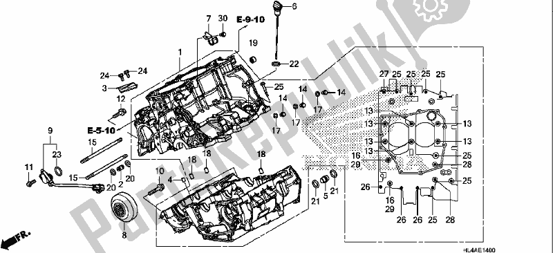 All parts for the Crankcase of the Honda SXS 1000M5P Pioneer 1000 5 Seat 2017