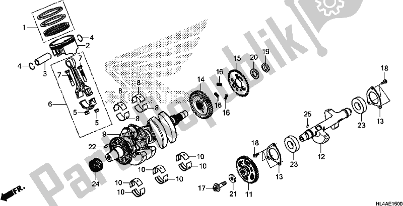 Tutte le parti per il Albero Motore / Pistone del Honda SXS 1000M5P Pioneer 1000 5 Seat 2017