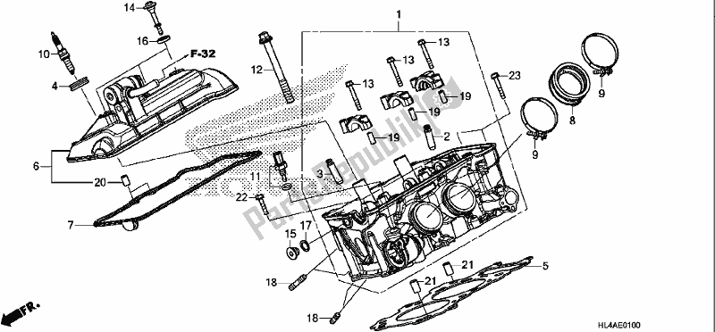 Tutte le parti per il Testata del Honda SXS 1000M5P Pioneer 1000 5 Seat 2017