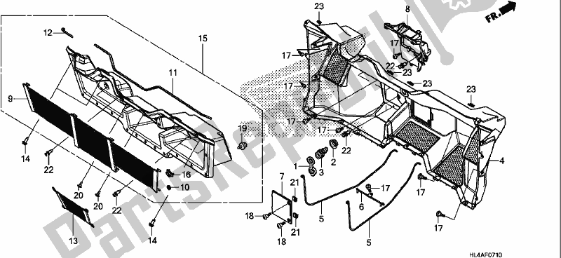 Tutte le parti per il Floor Cover del Honda SXS 1000M5P Pioneer 1000 5 Seat 2017