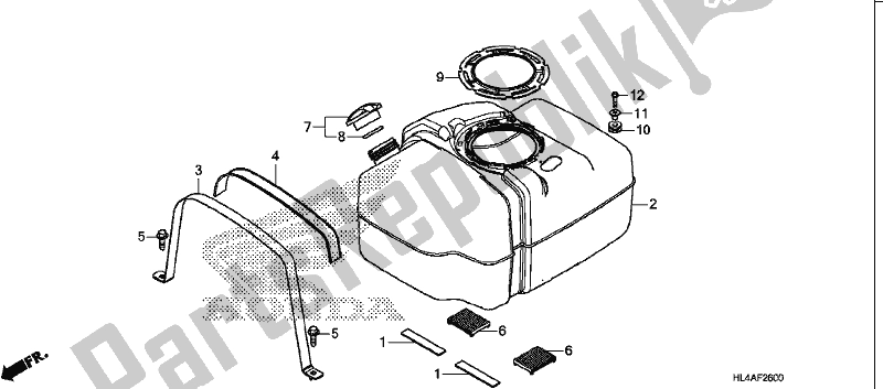 All parts for the Fuel Tank of the Honda SXS 1000M5P Pioneer 1000 5 Seat 2017