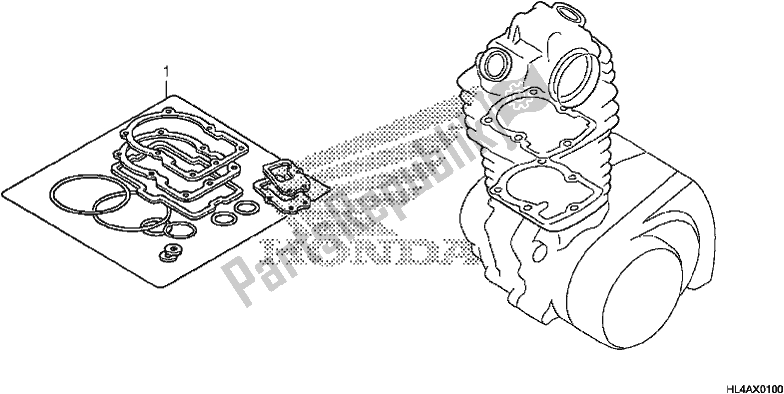 All parts for the Gasket Kit A of the Honda SXS 1000M5P Pioneer 1000 5 Seat 2017