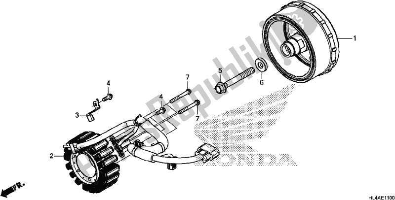 All parts for the Generator of the Honda SXS 1000M5P Pioneer 1000 5 Seat 2017