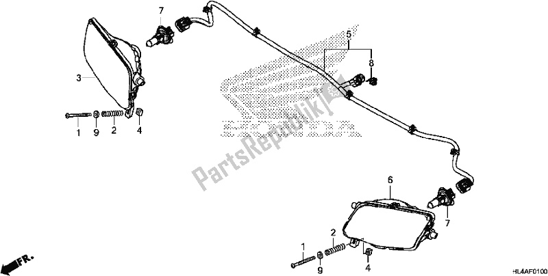 All parts for the Headlight of the Honda SXS 1000M5P Pioneer 1000 5 Seat 2017