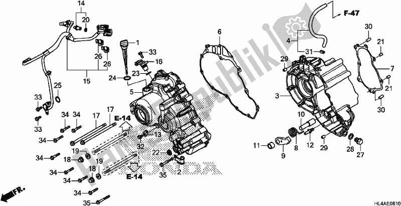Tutte le parti per il Sub Transmission Case del Honda SXS 1000M5P Pioneer 1000 5 Seat 2017