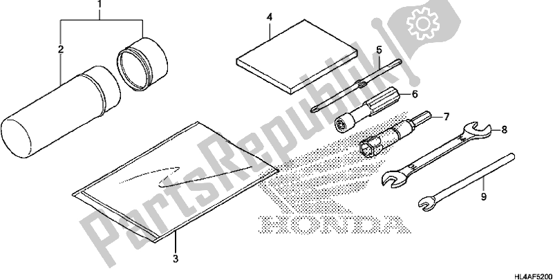 All parts for the Tools of the Honda SXS 1000M5P Pioneer 1000 5 Seat 2017