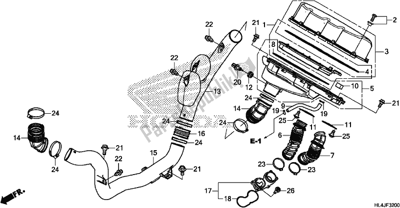 All parts for the Air Cleaner of the Honda SXS 1000M5P Pioneer 1000 5 Seat 2018