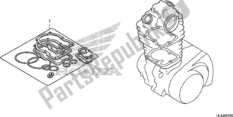 All parts for the Gasket Kit A of the Honda SXS 1000M5P Pioneer 1000 5 Seat 2018