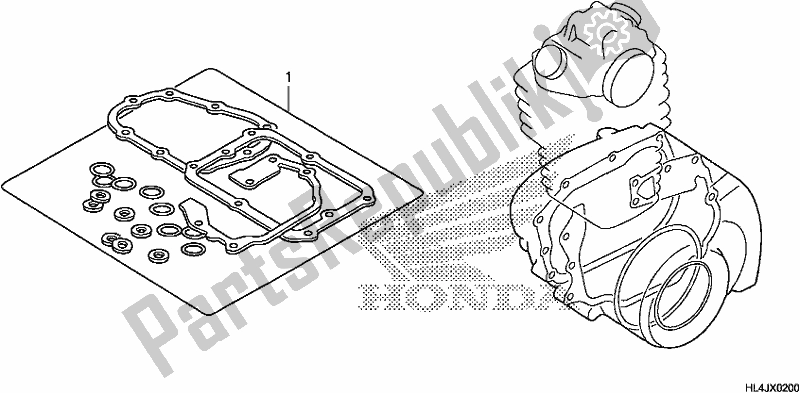 All parts for the Gasket Kit B of the Honda SXS 1000M5P Pioneer 1000 5 Seat 2018