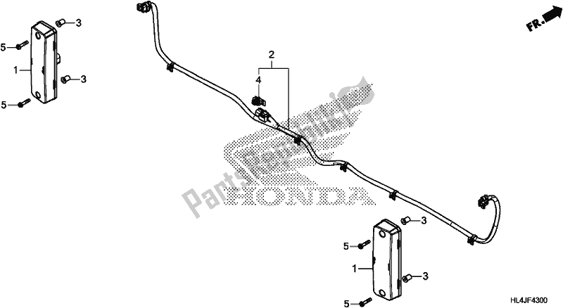 All parts for the Taillight of the Honda SXS 1000M5P Pioneer 1000 5 Seat 2018