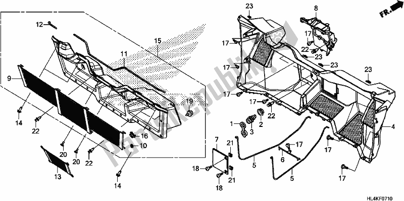 All parts for the Floor Cover of the Honda SXS 1000M5P Pioneer 1000 5 Seat 2019