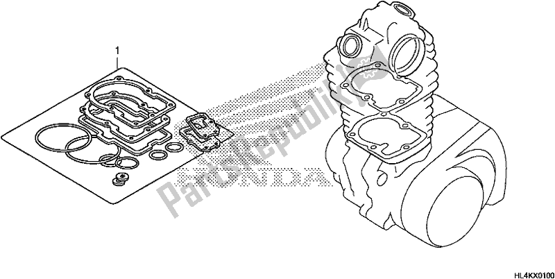 All parts for the Gasket Kit A of the Honda SXS 1000M5P Pioneer 1000 5 Seat 2019