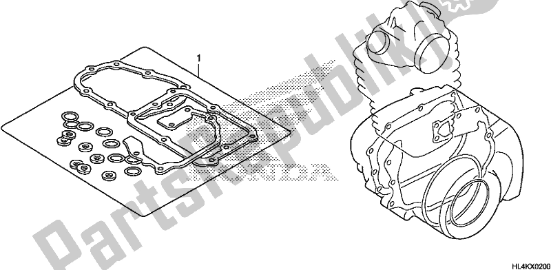 Tutte le parti per il Kit Guarnizioni B del Honda SXS 1000M5P Pioneer 1000 5 Seat 2019